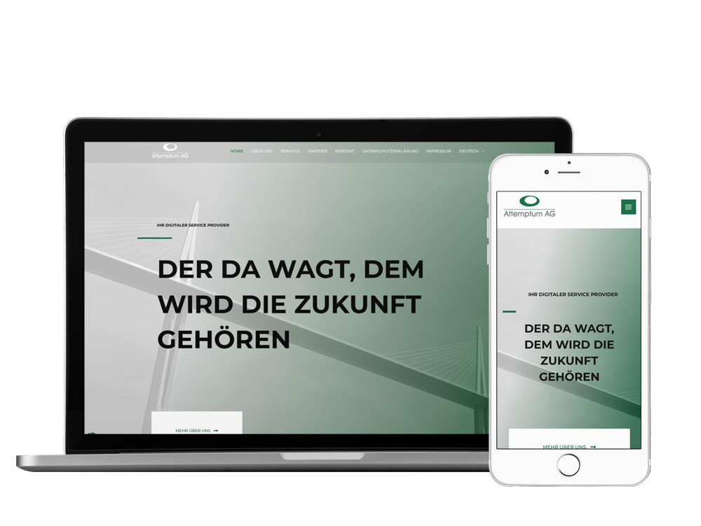 Umsetzung Webdesign Attemptum AG