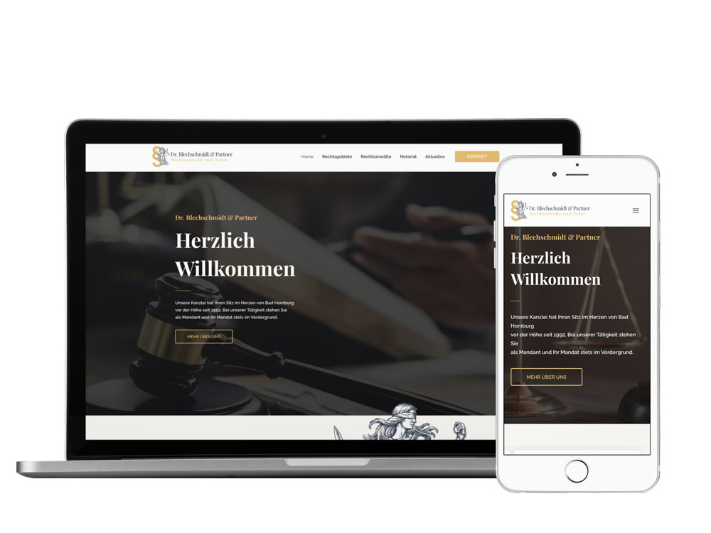Umsetzung Webdesign Kanzlei Dr. Blechschmidt & Partner