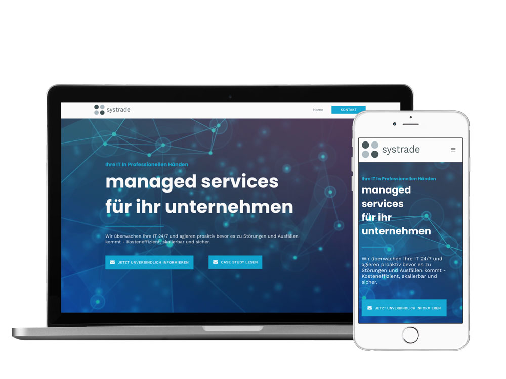 Umsetzung Webdesign Systrade GmbH